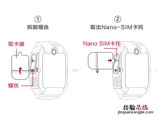华为儿童手表4pro怎么装卡