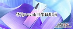 华为nova6自带耳机吗