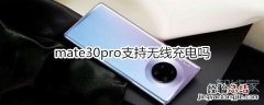 mate30pro支持无线充电吗