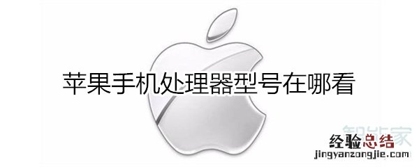 苹果处理器在哪看