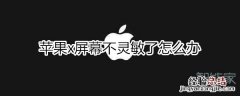 苹果x屏幕不灵敏了怎么办