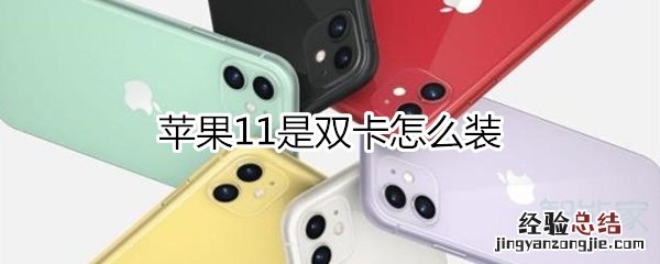 苹果11是双卡怎么装
