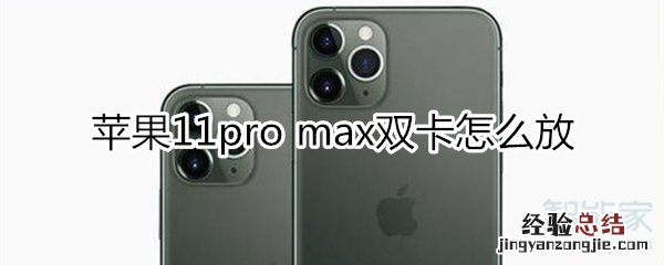 苹果11pro max双卡怎么放