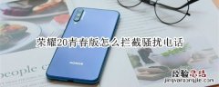 荣耀20青春版怎么拦截骚扰电话