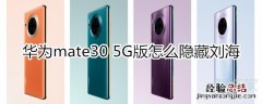 华为mate30 5G版怎么隐藏刘海