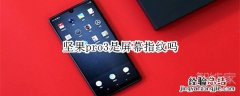 坚果pro3是屏幕指纹吗