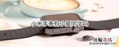 小米手表有小爱同学吗
