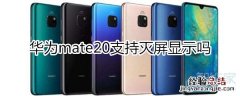 mate20支持灭屏显示吗
