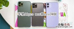 苹果11pro max和pro区别