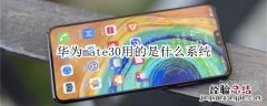 华为mate30用的是什么系统