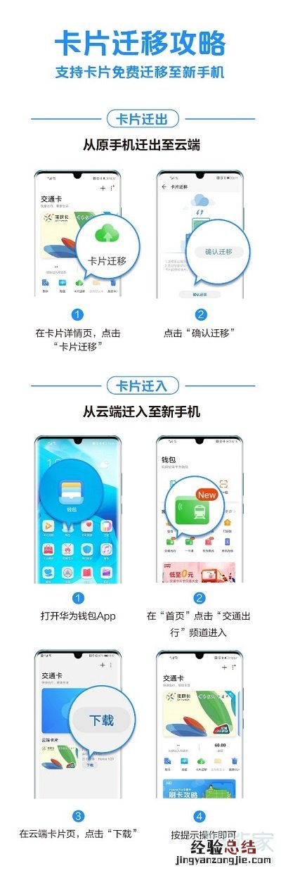 华为mate30pro手机里绑定的卡片怎么迁移