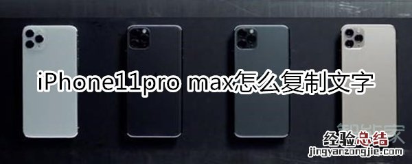 iPhone11pro max怎么复制文字