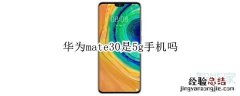 华为mate30是5g手机吗