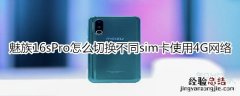 魅族16sPro怎么切换不同sim卡使用4G网络