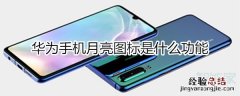 华为手机月亮图标是什么功能