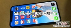 苹果x为什么面部识别用不了