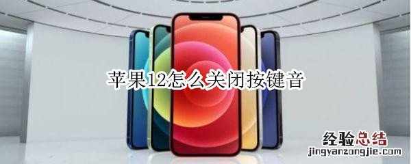 苹果12怎么关闭按键音