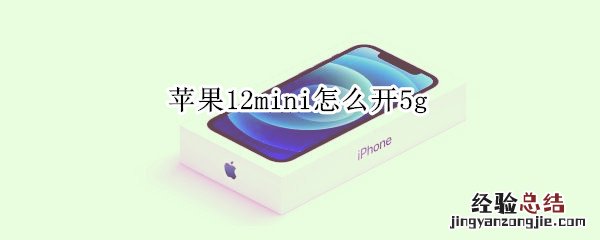 苹果12mini怎么开5g