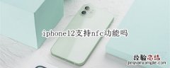 iphone12支持nfc功能吗