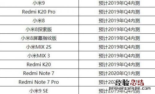小米miui系统升级安卓q时间适配计划公布 最早Q4内测
