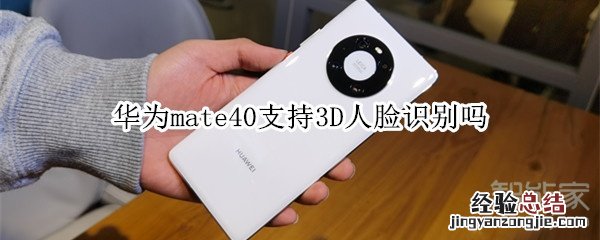华为mate40支持3D人脸识别吗