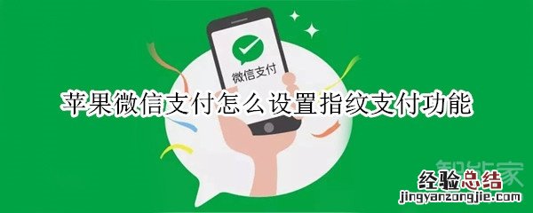 苹果微信支付怎么设置指纹支付功能
