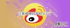 注册微博的手机号忘了
