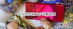 华为保密柜文件误删恢复
