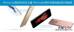 iPhone 6s激活时间怎么看 iPhone6s序列号查询激活时间教程