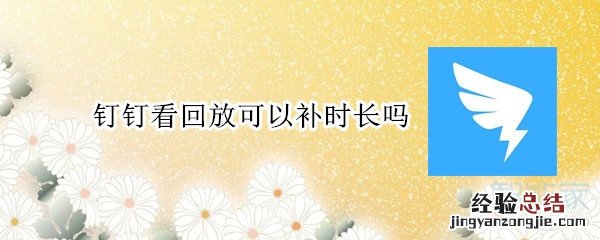 钉钉看回放可以补时长吗