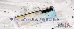 华为nova7pro怎么切换移动数据