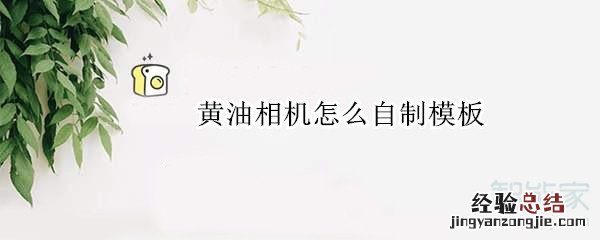 黄油相机怎么自制模板