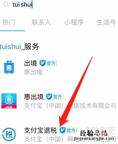 支付宝在哪里看退税