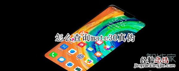 怎么查询mate30真伪